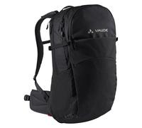 VAUDE Wanderrucksack Wizard Schwarz 24+4, wasserabweisender Rucksack Damen & Herren, komfortabler Trekkingrucksack mit durchdachtem Tragesystem & praktischer Fächeraufteilung