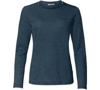 VAUDE Damen-Langarmshirt 'Essential' mit Rundhalsausschnitt, dark sea uni, Gr. 38