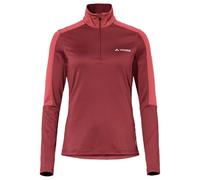 VAUDE Damen dünner Fleecepullover Livigno Halfzip II, angenehm warm, schnelltrocknend, atmungsaktiv, Passform: Slim fit, redeva, 38