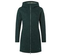 VAUDE Damen Wollmantel Tinshan Coat III – Wollmix, Fleece-Innenfutter – deep pond 40