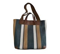 Vauki Arbeitstasche Damen mit Streifen - Segeltuch Shopper Groß mit 24L Fassungsvolumen, Strapazierfähige Business-Umhängetasche für Beruf & Reise, Damen-Tasche mit Mehrfachfächern