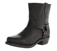 VAVENI Herren Retro kurze Stiefel PU Leder Cowboystiefel mit seitlichem Reißverschluss, Western Cowboystiefel mit 3cm Höhenerhöhung, Ritter Stiefel