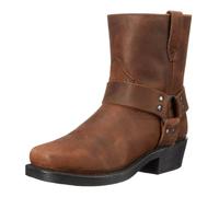 VAVENI Herren Retro kurze Stiefel PU Leder Cowboystiefel mit seitlichem Reißverschluss, Western Cowboystiefel mit 3cm Höhenerhöhung, Ritter Stiefel