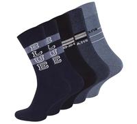 VCA 10 Paar Herren Socken mit JEANS Muster, Baumwolle mit Elasthan, Gr. 43-46