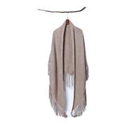 VCADEN Winterschal Schal Schaal Modeschal Winterschal Kaschmir Dreiecksschal Langer gestrickter Schal mit Fransen Poncho Schals (Blue : Camel, Size : 220 * 120cm)