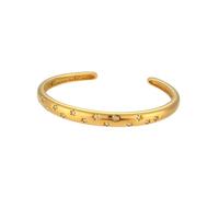 VCODWCSJO Ins Fashion Einfaches Temperament Titan Stahl Armband Schmuck Edelstahl Achtzackiger Stern Rund Zirkon Offenes Armband Damen, Metall, Zirkonia