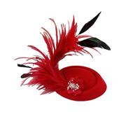 Vdaxvme Filz-Kopfband Federhut Haarreif für Bankett Mittelalter Party Teenager Fotoshooting rutschfeste Haarnadel