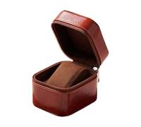 Vdaxvme Luxuriöser, lederähnlicher Uhrenhalter mit weichen Einsätzen, Kratzfest, ideal für unterwegs und zu Hause, kompakte Premium PU Reiseuhr für Eleganz