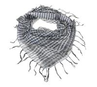 Vdaxvme Shemagh-Schal mit Hahnentrittmuster und Quasten, Wüstenschal, arabischer Schal, Wickeltuch, Halstuch, Halstuch, Kopfwickel, weich, Grau und Weiß, EinheitsgröÃŸe