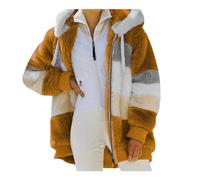 VDDTAGAM Damen Jacken Sweatshirt Jacke Damen Hoodies Für Damen Wolljacke Damen Übergangsjacke Kuscheljacke Damen Flauschig Winter Jacket For Women Anorak Damen Winter Teddy Fleecejacke(Brown,M)