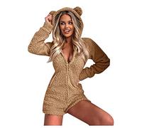 VDDTAGAM Dufflecoat Damen Wendejacke Damen Fellweste Damen Teddyjacke Damen Sweatshirt Jacke Damen Kapuzenpullover Für Damen Fleecejacke Damen Warm Winterpullover Damen Warm Hoodie Tee(Khaki,XXL)