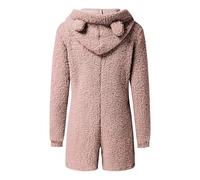 VDDTAGAM Teddy Mantel Damen Lang Teddyjacke Damen Winterpullover Damen Warm Kuscheljacke Teddyfleece Jacke Damen Damen Winterjacke Sale Teddymantel Damen Teddyjacke Damen Dufflecoat Da(Light Pink,M)