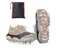 Vdealen Grödel Steigeisen für Wanderschuhe mit 19 Edelstahl Spikes Anti-Rutsch Schuhkrallen für Damen Herren Spikes OutdoorAktivität und Herausforderung für Wandern Klettern Angeln Running Trekking(L)