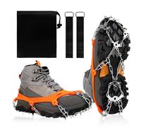Vdealen Grödel Steigeisen für Wanderschuhe mit 19 Edelstahl Spikes AntiRutsch Schuhkrallen für Damen Herren Spikes OutdoorAktivität und Herausforderung für Wandern Klettern Angeln Running Trekking(XL)