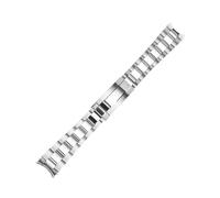 VDFNGFD 18 mm 19 hohles Uhrenarmband mit gebogenem Ende, solides Schraubgliederarmband, kompatibel Seiko 5 SNXS73K1 SNXS75 SNXS77 SNXS79K1 SNX79J1 Sxns80(Silver-B,18mm-Width)