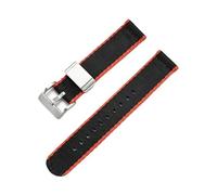 VDFNGFD 18 mm, 20, 22, 24 dickes Canvas-Nylon-Armband for Damen und Herren, Armee-Uhrenarmband mit Schnellverschluss, kompatibel Taucherarmbändern Gürtelzubehör(Black orange,18mm)