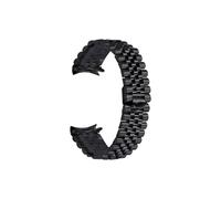 VDFNGFD 19mm 20mm 21mm Edelstahl Jubilee versteckter Verschluss gebogenes Ende Silber Gold Schwarz Uhrenarmband S kompatibel mit RLX(Black,19mm)
