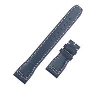VDFNGFD 20mm 21mm 22mm Lederarmband Schwarz Braun Blau Kompatibel mit Strap Pilots Little Watch Band Mark 18 Armbandschnalle(Blue,20MM PLAIN BUCKLE_BLACK SQUARE BUCKLE)