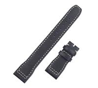 VDFNGFD 20mm 21mm 22mm Lederarmband Schwarz Braun Blau Kompatibel mit Strap Pilots Little Watch Band Mark 18 Armbandschnalle(Black,20MM MARK BUCKLE_ROSE ROUND BUCKLE)