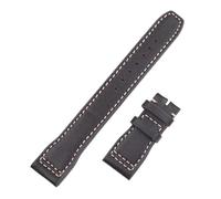 VDFNGFD 20mm 21mm 22mm Lederarmband Schwarz Braun Blau Kompatibel mit Strap Pilots Little Watch Band Mark 18 Armbandschnalle(Brown,22MM PLAIN BUCKLE_SILVER SQUARE BUCKLE)