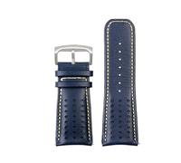 VDFNGFD 22 mm 23 Leder-Uhrenarmband, kompatibel mit Citizen Blue Angel Generation AT8020-54L, JY8078 Second Air Eagle Rindsleder(Blue yellow silver,22mm)