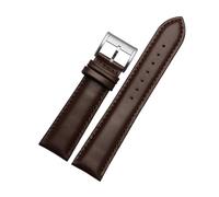 VDFNGFD 22-mm-Uhrenarmband, kompatibel mit FOSSIL FS4835/FS5237/ME3052/FTW1114, Rindsleder, 20-mm-Armband, wasserdicht, Ersatz for Herrenarmband(Brown silver buckle,22mm)