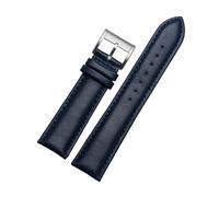 VDFNGFD 22-mm-Uhrenarmband, kompatibel mit FOSSIL FS4835/FS5237/ME3052/FTW1114, Rindsleder, 20-mm-Armband, wasserdicht, Ersatz for Herrenarmband(Dark blue BK,22mm)