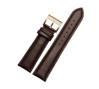 VDFNGFD 22-mm-Uhrenarmband, kompatibel mit FOSSIL FS4835/FS5237/ME3052/FTW1114, Rindsleder, 20-mm-Armband, wasserdicht, Ersatz for Herrenarmband(Brown rose buckle,20mm)