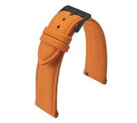 VDFNGFD Doppellagiges Uhrenarmband aus Segeltuch, 18 mm, 19, 20, 21, 22, 24, Schnellverschluss, Nylon-Armband, Armbandzubehör, kompatibel mit Herren(ORANGE 2,22mm)