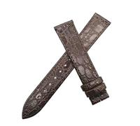 VDFNGFD Dünnes Modell-Lederarmband, 13 mm, 18, 20, schwarzbraun, weiches Alligatormuster, kompatibel mit der Longine Grande L4-Uhr(BROWN,18mm,Rosegold buckle)