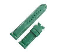 VDFNGFD Flaches, farbenfrohes Vintage-Leder-Uhrenarmband, kompatibel mit dem Armband PAM111 441 312, 22 mm, 24, 26 Schnalle(Gree,26MM MARK ON_BLACK BUCKLE)