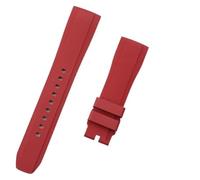 VDFNGFD Fluorkautschuk-FKM-Armband, kompatibel mit Armband Qucik Release 19/20/21/22 mm(Red,21MM_ROSE BUCKLE)