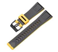 VDFNGFD Harzarmband, kompatibel mit Casio GA2000 PRG-600 PRW-6600 PRG-650 Herren-Sportuhr, wasserdicht, 24 mm, Schnellverschluss(Black yellow)