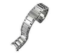 VDFNGFD Kompatibel mit 316L Edelstahl-Uhrenarmband 19 mm 20 mm 21 mm Kompatibel mit Omega Seamaster AT150 Aqua Terra 150M Metallarmband Uhrenarmband mit gebogenem Ende(Silver Bright,19MM