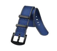 VDFNGFD Kompatibel mit Anbeer Nylon-Uhrenarmbändern (18 mm, 20, 22 mm), modische, verstellbare Uhrenarmbänder Edelstahlschließe, inklusive Werkzeug(B-Blue line Grey,18mm)