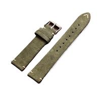 VDFNGFD Kompatibel mit Armband, weichem Lederband, 14/16/18/20/22 mm, Vintage-rotes Uhrenarmband, Schnellverschluss, Kalbslederarmband, Herren- und Damen-Accessoires(Green,20mm)