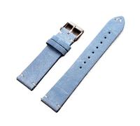 VDFNGFD Kompatibel mit Armband, weichem Lederband, 14/16/18/20/22 mm, Vintage-rotes Uhrenarmband, Schnellverschluss, Kalbslederarmband, Herren- und Damen-Accessoires(Light Blue,20mm)