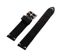 VDFNGFD Kompatibel mit Armband, weichem Lederband, 14/16/18/20/22 mm, Vintage-rotes Uhrenarmband, Schnellverschluss, Kalbslederarmband, Herren- und Damen-Accessoires(Black,20mm)