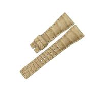 VDFNGFD Kompatibel mit BAUME, MERCIER HAMPTON MOA10081, 10025, ALLIGATOR-LEDER-UHRENARMBAND(BEIGE)