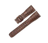 VDFNGFD Kompatibel mit BAUME, MERCIER HAMPTON MOA10081, 10025, ALLIGATOR-LEDER-UHRENARMBAND(BROWN)