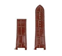 VDFNGFD Kompatibel mit Cartier Pasha Wgpa0019 Wgpa0026 W2pa0014 Rindsleder-Uhrenarmband for Herren und Damen, konkaves Ende, 17 19 21 mm Lederarmband(A Brown-S No buckle,17-10mm Notch)