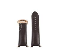 VDFNGFD Kompatibel mit Cartier Pasha Wgpa0019 Wgpa0026 W2pa0014 Rindsleder-Uhrenarmband for Herren und Damen, konkaves Ende, 17 19 21 mm Lederarmband(B Brown-Rose Gold,19-12mm Notch)