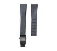 VDFNGFD Kompatibel mit FKM-Gummi-Uhrenarmband 20 mm, 21, 22, perfektes flaches Ende, universeller Schnellverschluss(Grey02,22mm)