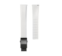 VDFNGFD Kompatibel mit FKM-Gummi-Uhrenarmband 20 mm, 21, 22, perfektes flaches Ende, universeller Schnellverschluss(White02,21mm)