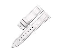 VDFNGFD Kompatibel mit FRANCK MULLER 952, 2852, 902, 600 ALLIGATOR-LEDER-UHRENARMBAND(BLACK WHITE,16mm)