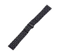 VDFNGFD Kompatibel mit massiven Edelstahl-Uhrenarmbändern (10-24 mm Breite), Ersatzarmbänder for Damen und Herren, Zubehör 6019#(Black,15mm)