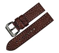 VDFNGFD Kompatibel mit modischem Uhrenzubehör 20 22 24 26 mm italienische Lederuhrenarmbänder Rotes Uhrenarmband Kompatibel mit Panerai-Uhrenarmband(Dark Brown B,24mm)