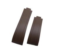 VDFNGFD Kompatibel mit Rolex 40 mm Submariner GMT-Armbändern, verstellbare Schnalle, Metall-Endglied, gebogen, weichem Gummi-Armband, 20(Brown,Gold Buckle-link)