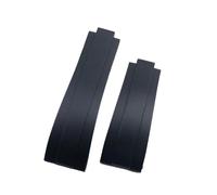 VDFNGFD Kompatibel mit Rolex 40 mm Submariner GMT-Armbändern, verstellbare Schnalle, Metall-Endglied, gebogen, weichem Gummi-Armband, 20(Black,Mat-SilvBuck-link)