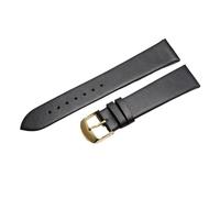 VDFNGFD Kompatibel mit Uhrenarmbändern aus Kalbsleder, 12 mm, 14, 16, 18, 20, 22, silberner Dornschließe(Black-G,18mm)